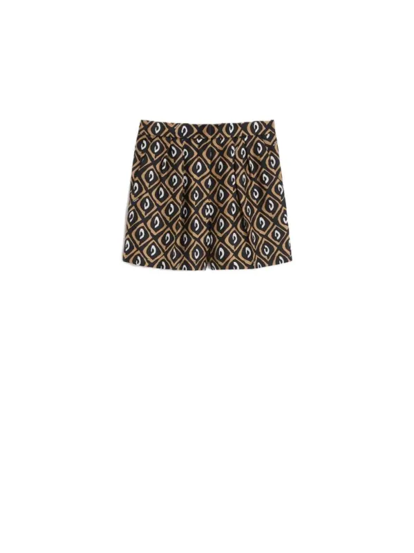 Printed Silk Shorts - Black made by MaxMara
