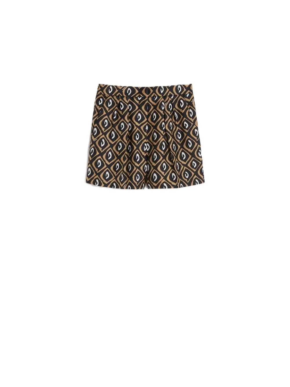 Printed Silk Shorts - Black sold by Wanan Luxury