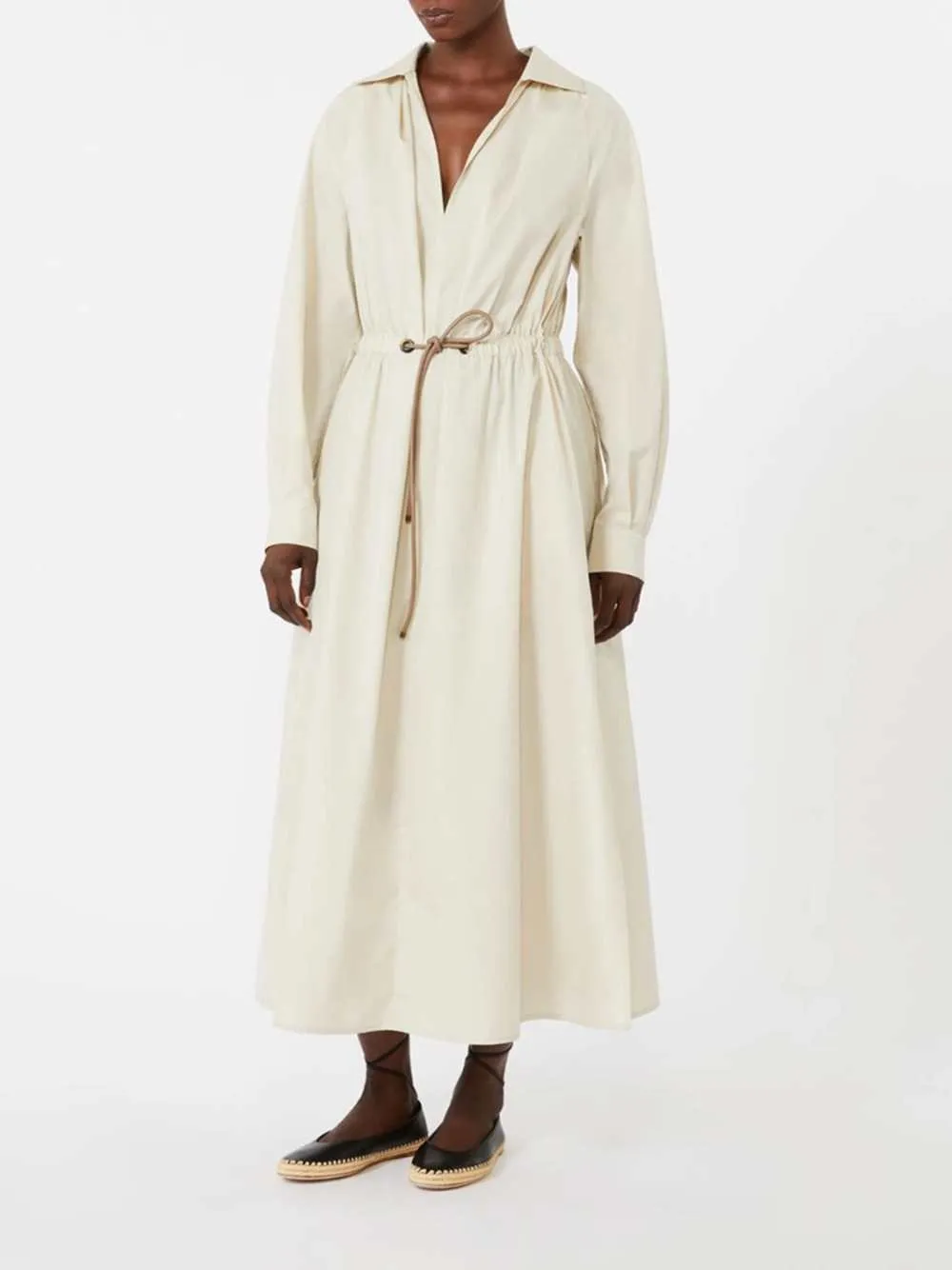 Cotton Poplin Dress - Beige sold by Wanan Luxury product image thumbnail 2