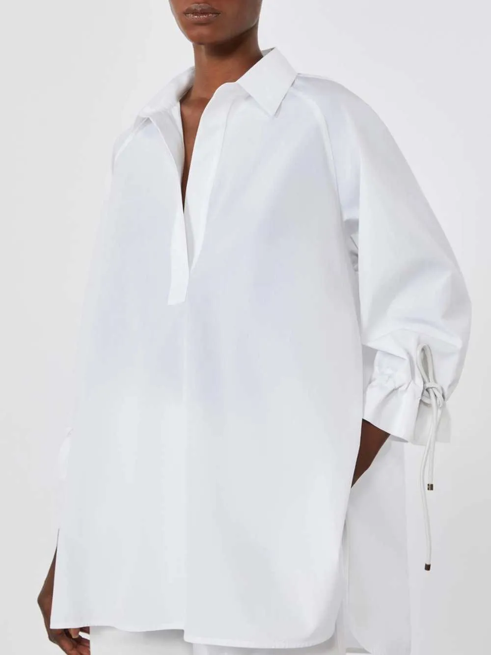 Cotton Poplin Blouse - Optic White sold by Wanan Luxury product image thumbnail 5