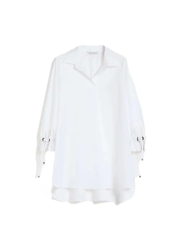 Cotton Poplin Blouse - Optic White made by MaxMara