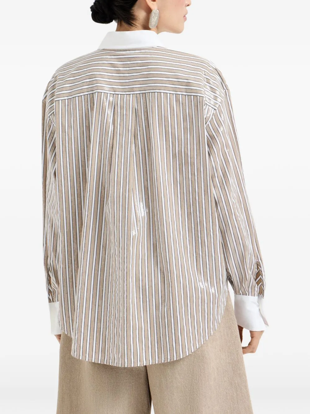 Striped Cotton Shirt sold by Wanan Luxury product image thumbnail 5