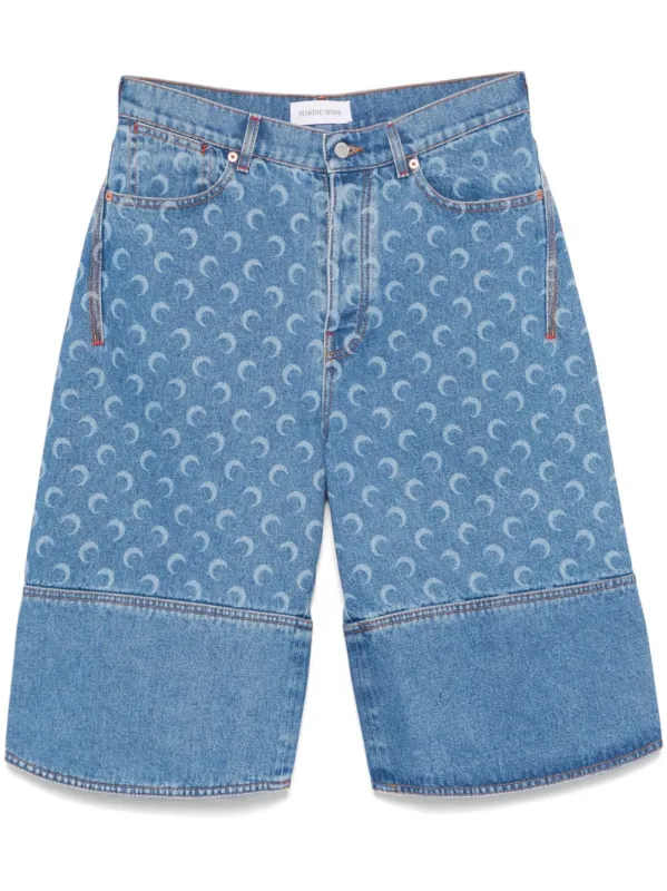 Moon Denim Bermuda Shorts made by Marine Serre