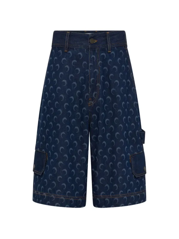 Moon Denim Bermuda Shorts made by Marine Serre