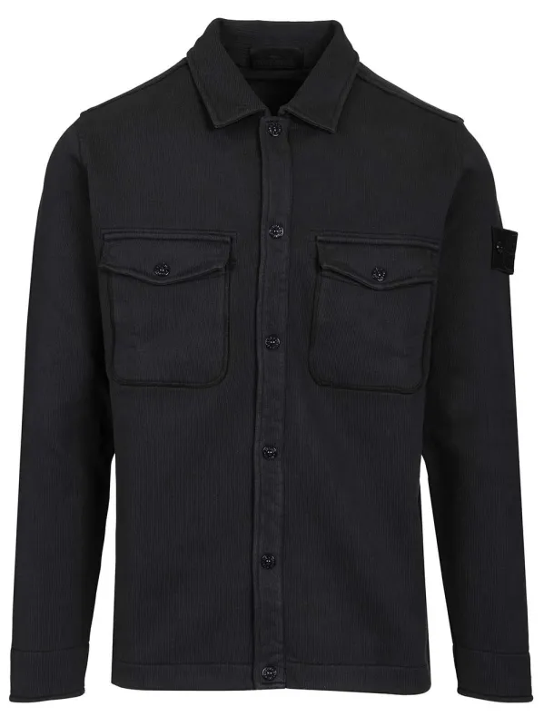 Ghost Overshirt Sweatshirts Blue made by Stone Island