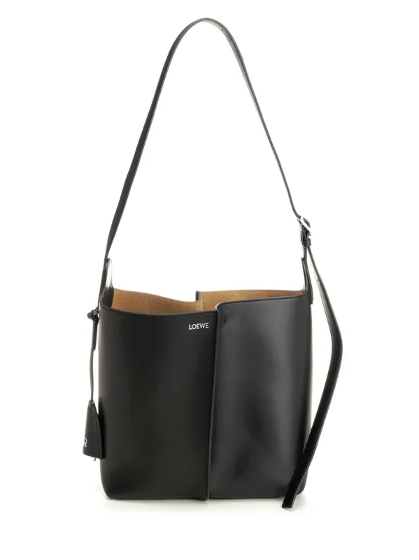 Bilbao Bucket Medium Shoulder Bags Black made by Loewe