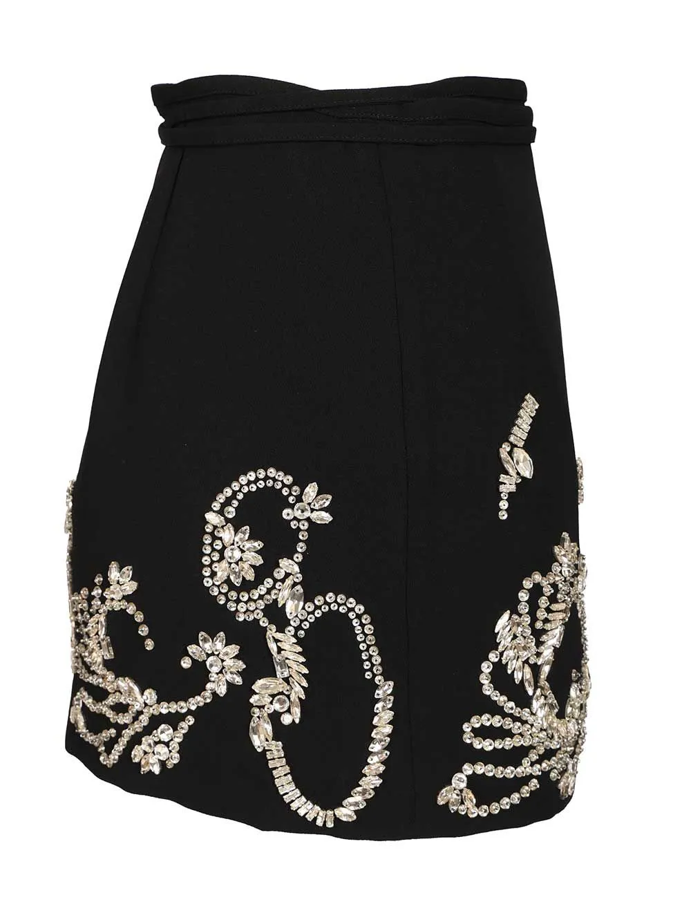Gabrina Emb Skirt Mini Heavyweight Crepe Skirts Black sold by Wanan Luxury product image thumbnail 3