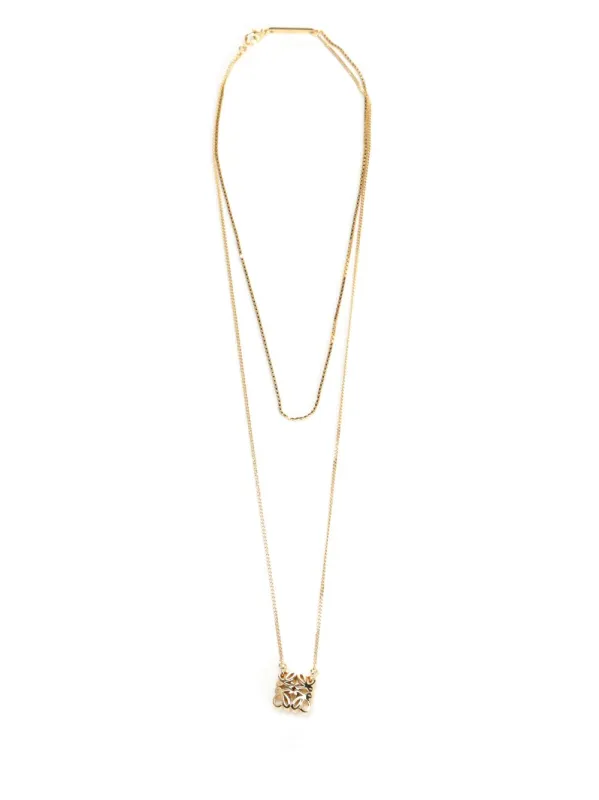 Anagram Bombé Necklace Jewelry Gold made by Loewe