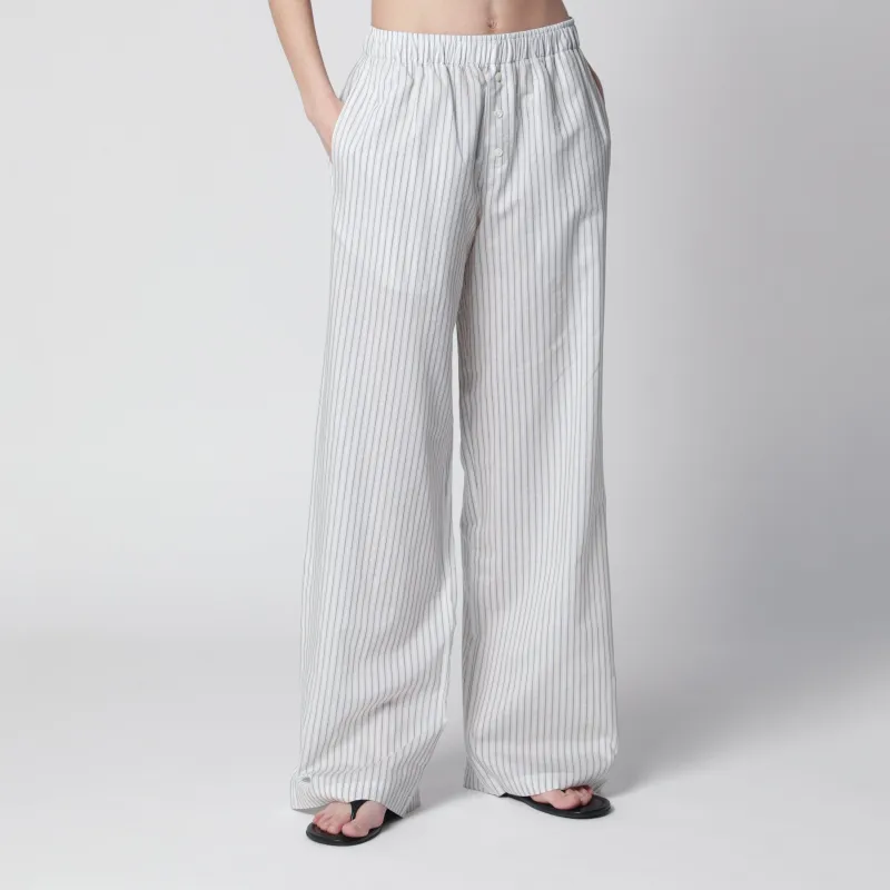 Silk Striped Pajama Trousers made by Rohe