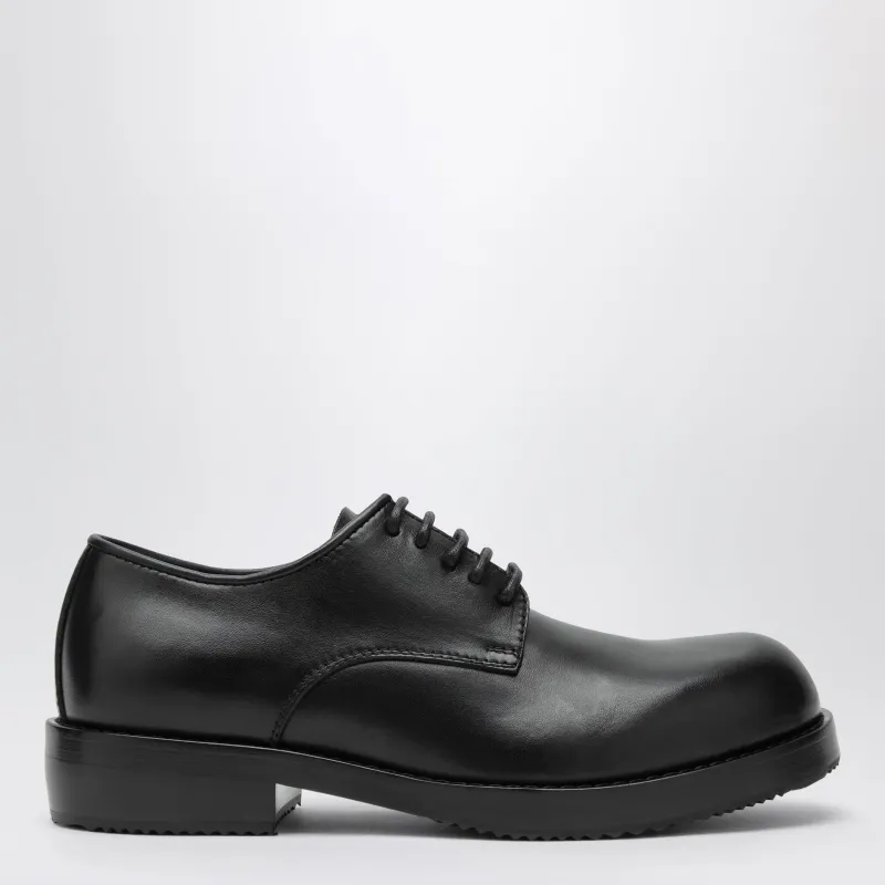 Classic Black Leather Derby Shoes made by Dries Van Noten