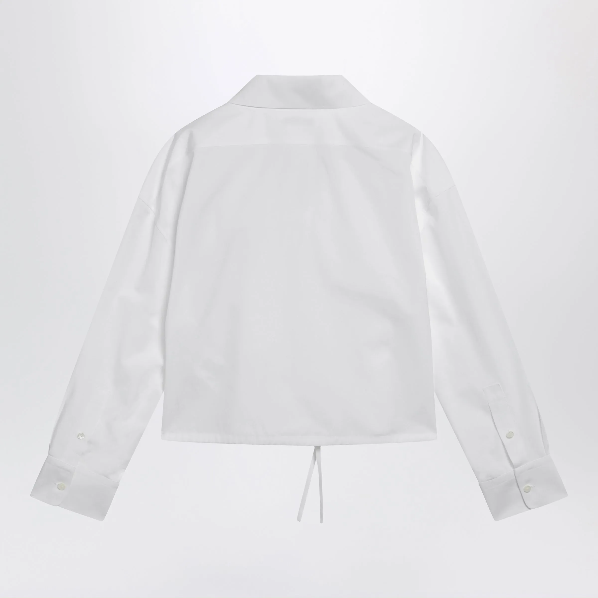 White Short Poplin Shirt sold by Wanan Luxury product image thumbnail 2