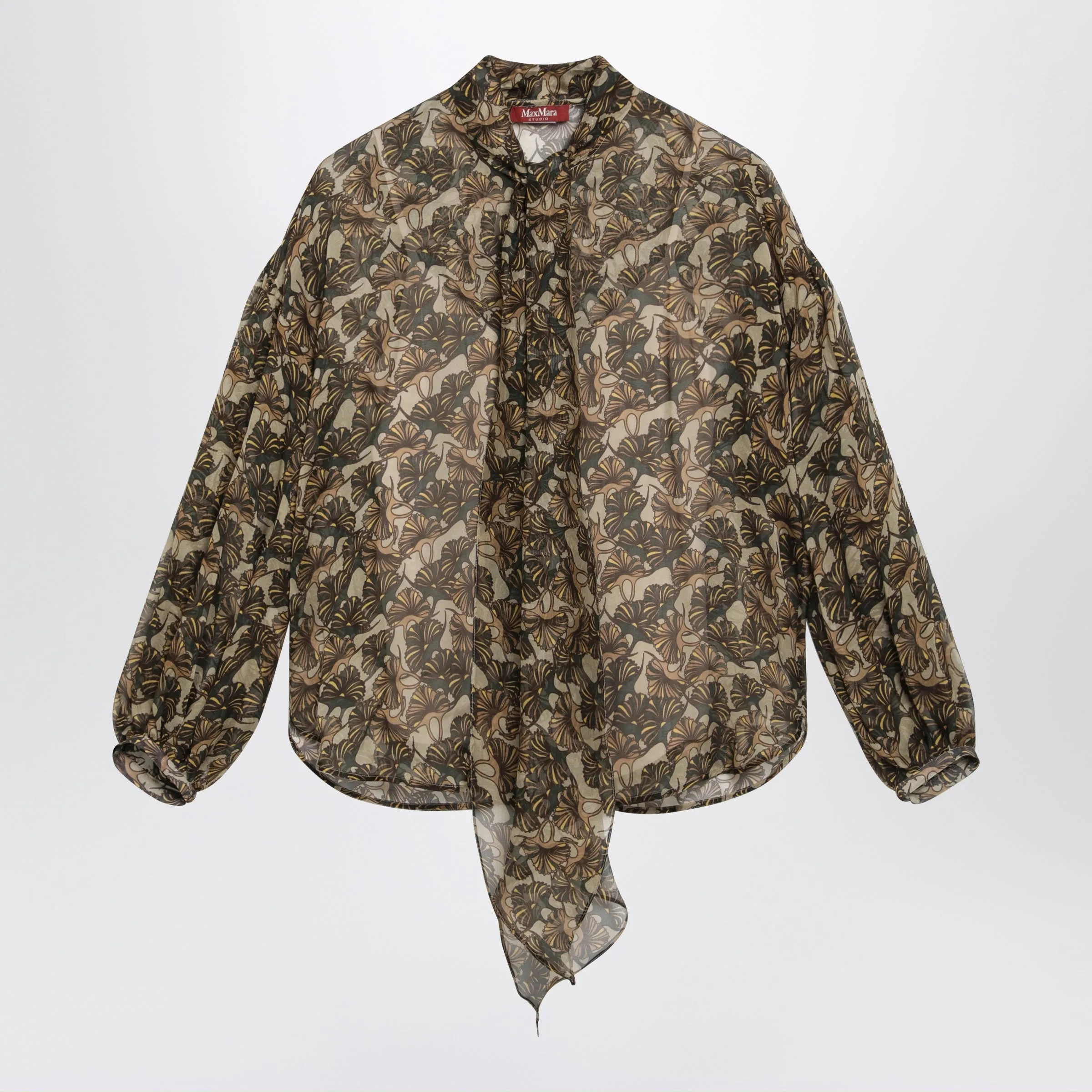 Printed Silk Chiffon Blouse sold by Wanan Luxury