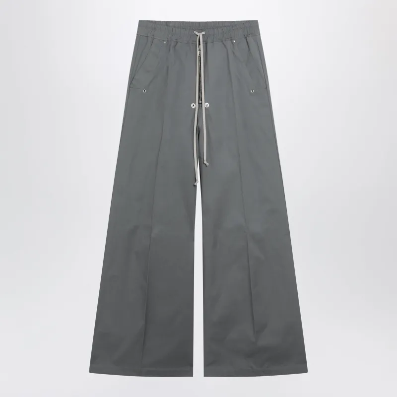 Wide Bela Trousers In Grey Cotton made by Rick Owens