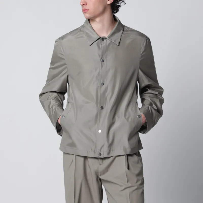 Unlined Jacket In Khaki Membrane Silk made by Brunello Cucinelli