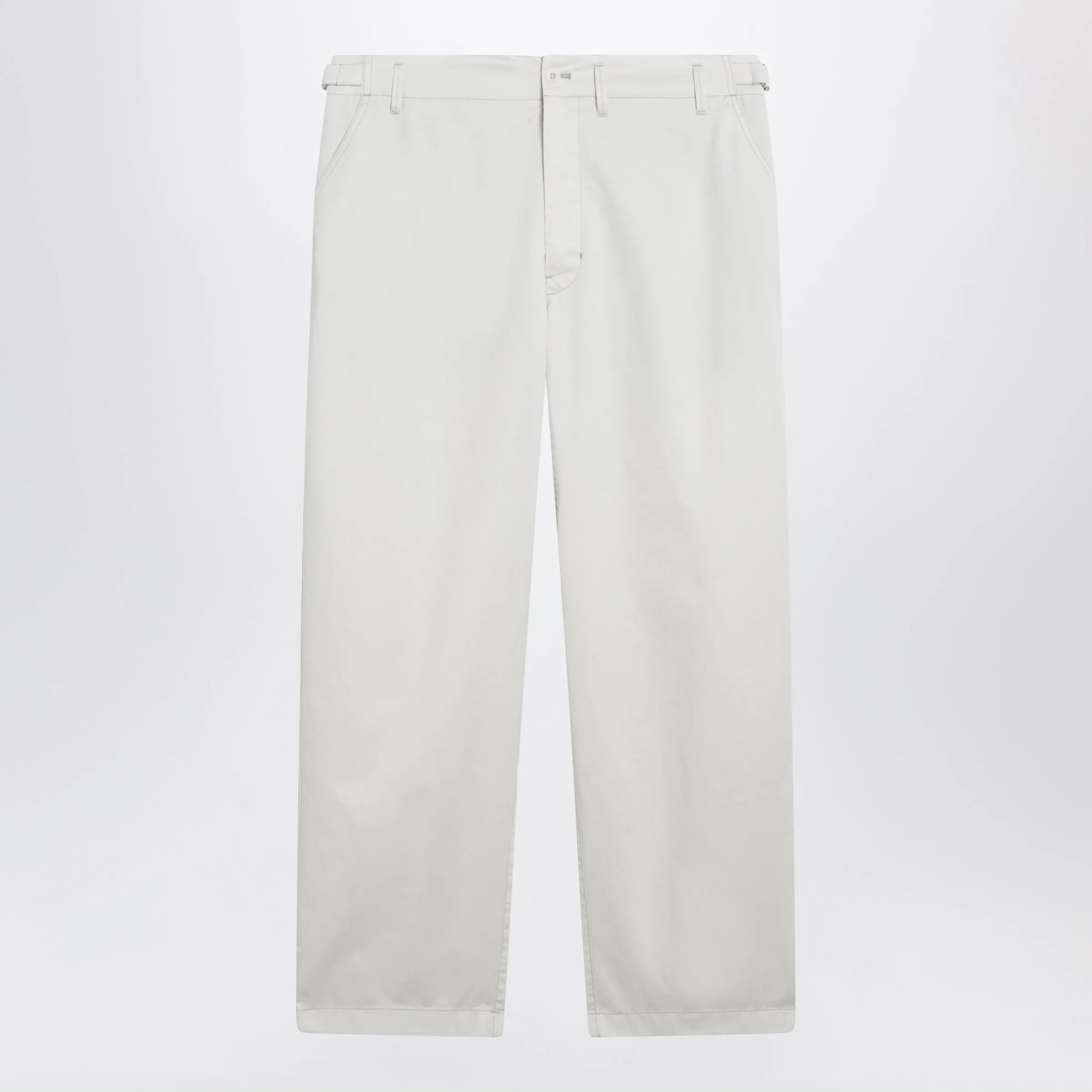 Powder White Cotton Trousers sold by Wanan Luxury