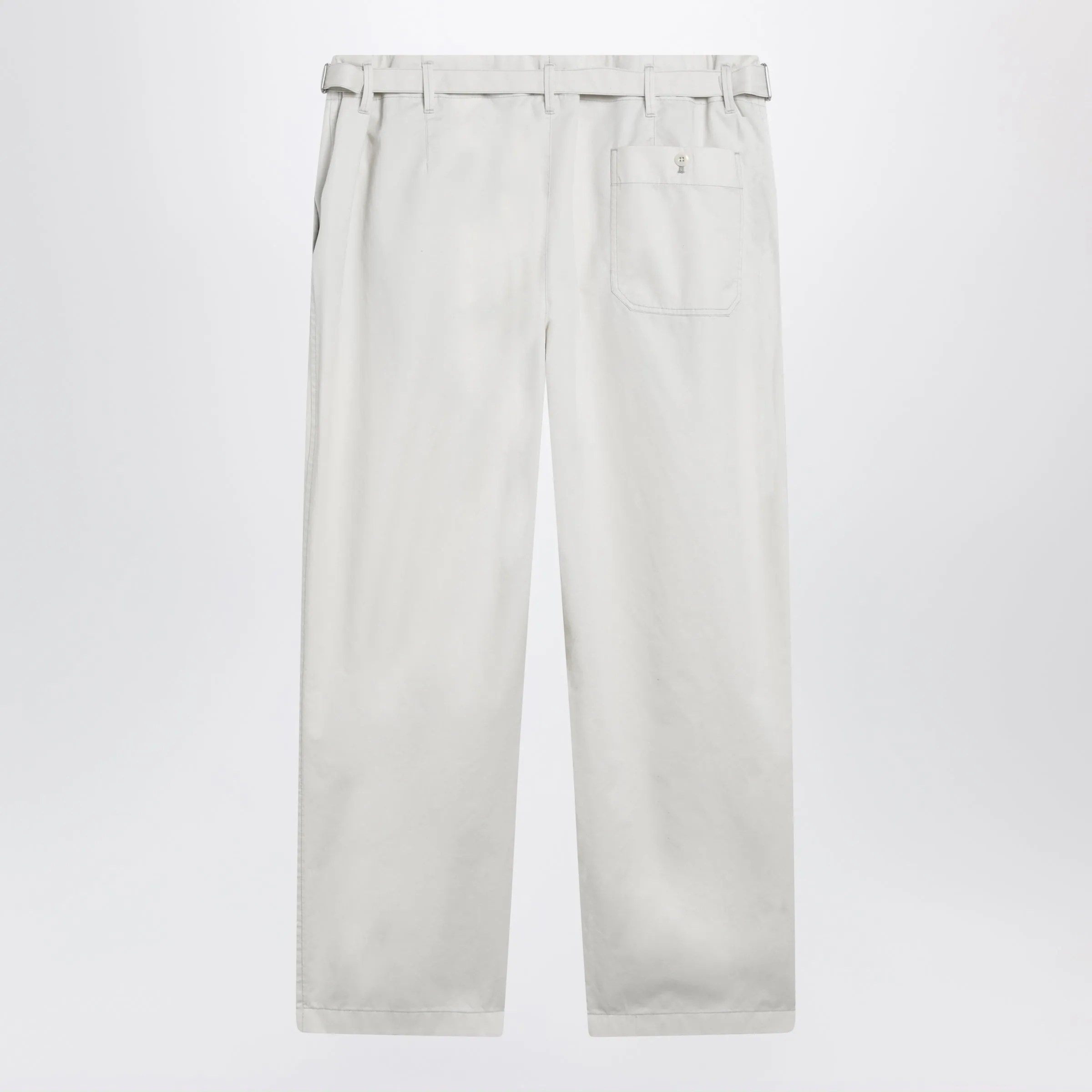 Powder White Cotton Trousers sold by Wanan Luxury product image thumbnail 2