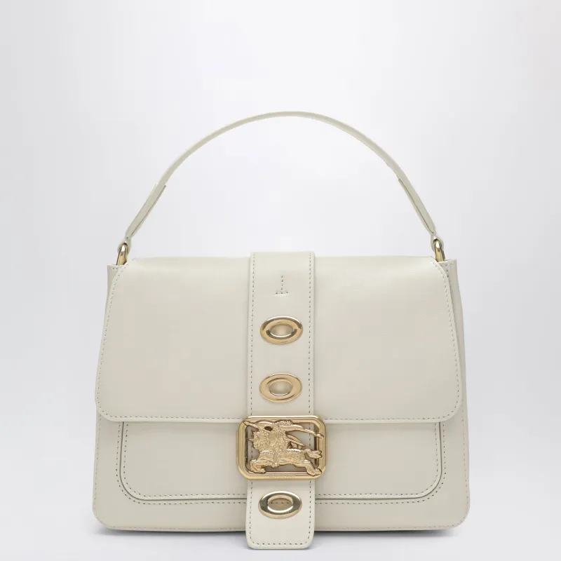 Small Rider Shoulder Bag In Beige Lambskin made by Burberry
