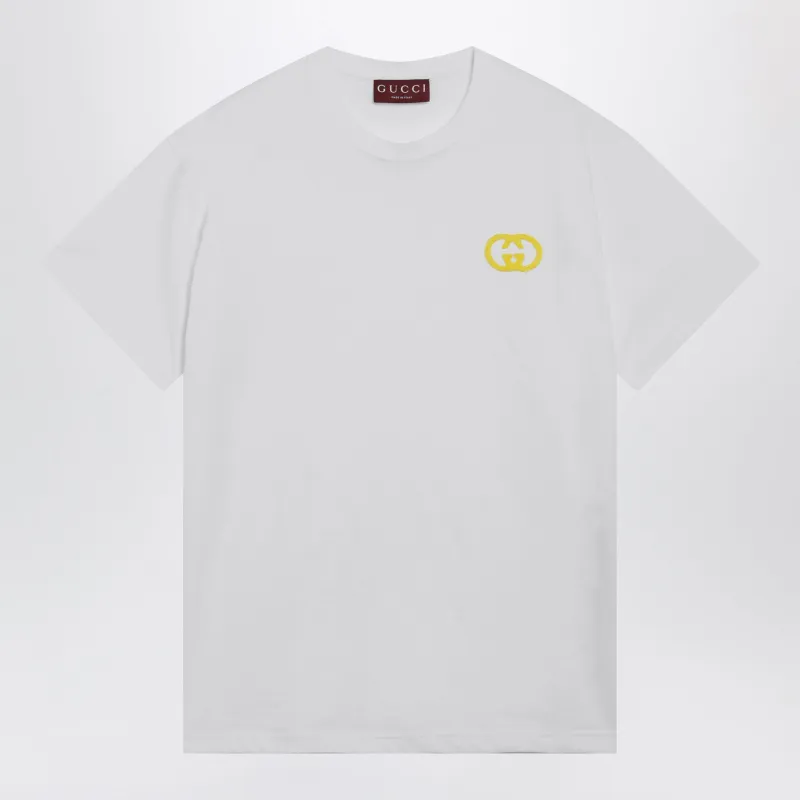 Medium-Weight White Cotton T-Shirt made by Gucci