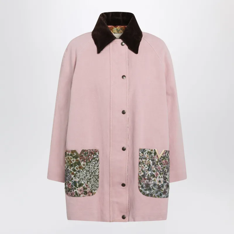 Pink Denim Caban Jacket made by Valentino Garavani