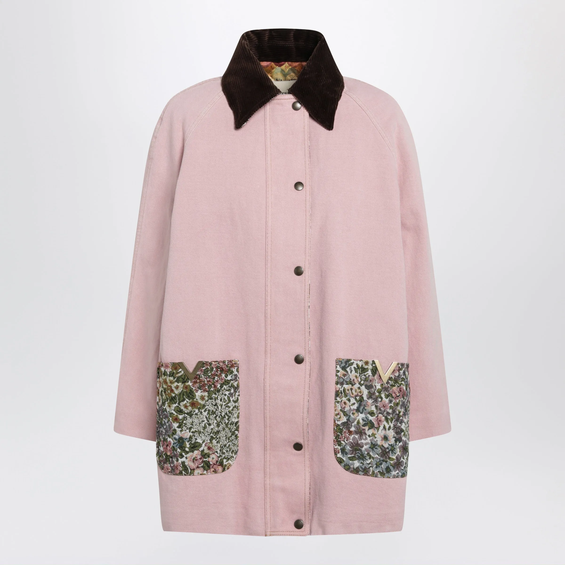 Pink Denim Caban Jacket sold by Wanan Luxury