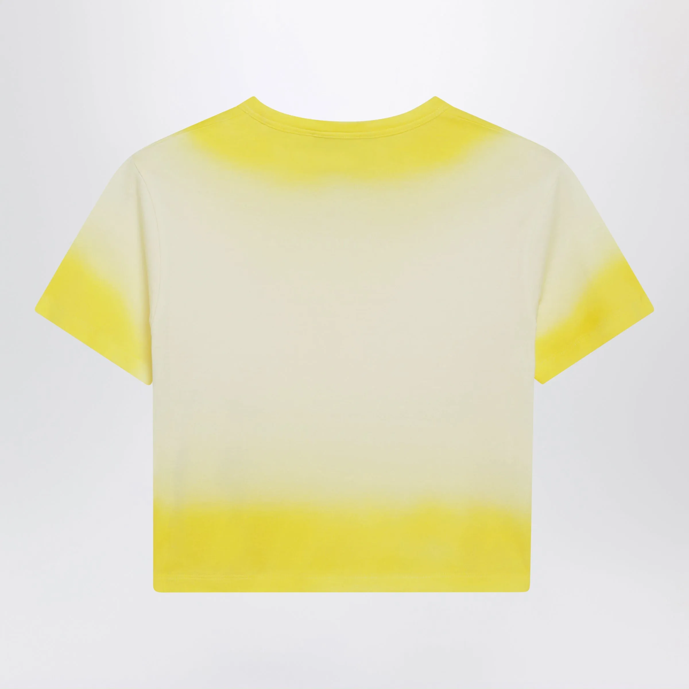 Yellow Cropped T-Shirt With Gradient Effect sold by Wanan Luxury product image thumbnail 2