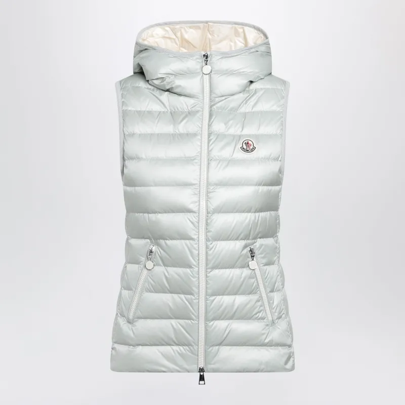 Glygosse Hooded Down Vest In Green Nylon made by Moncler