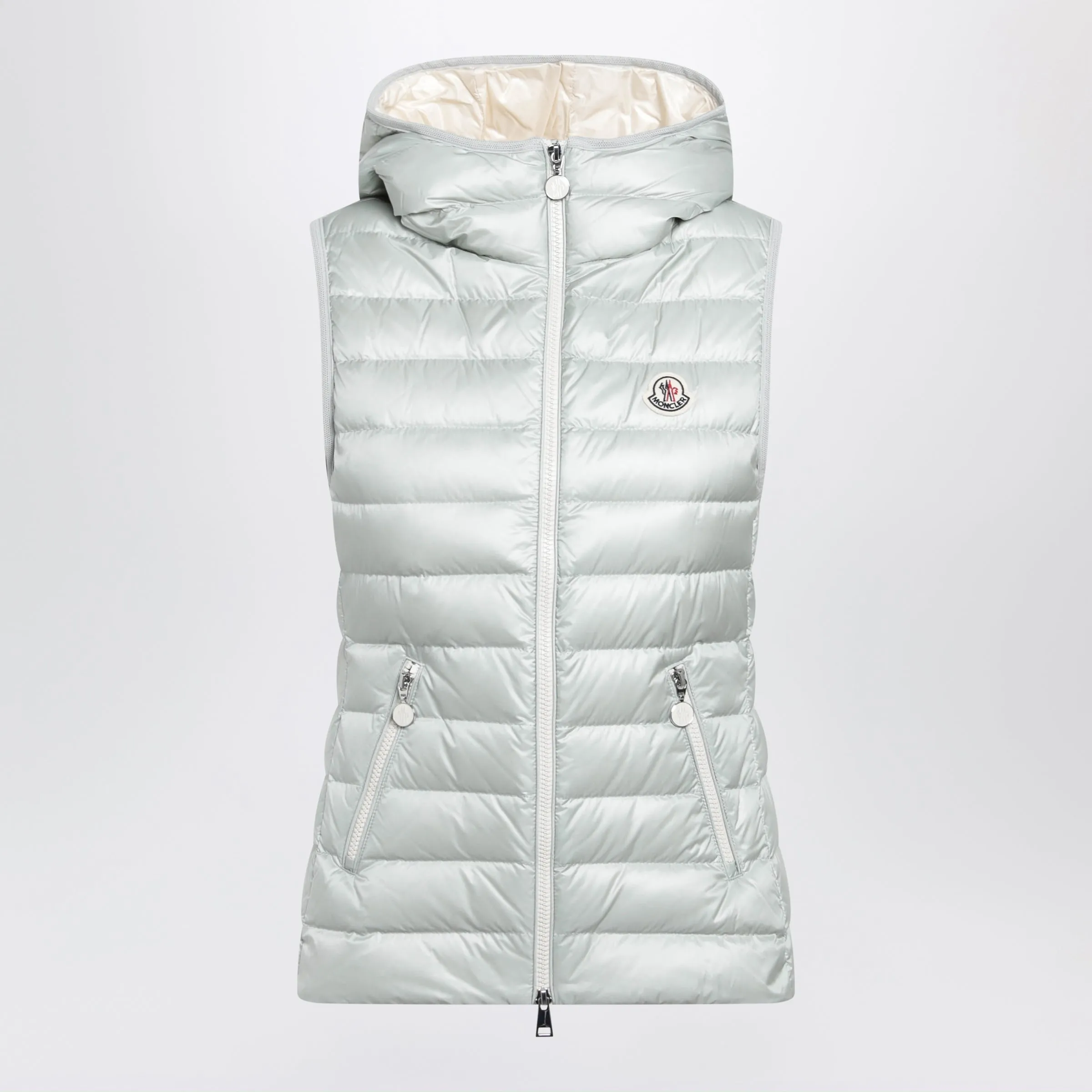 Glygosse Hooded Down Vest In Green Nylon sold by Wanan Luxury