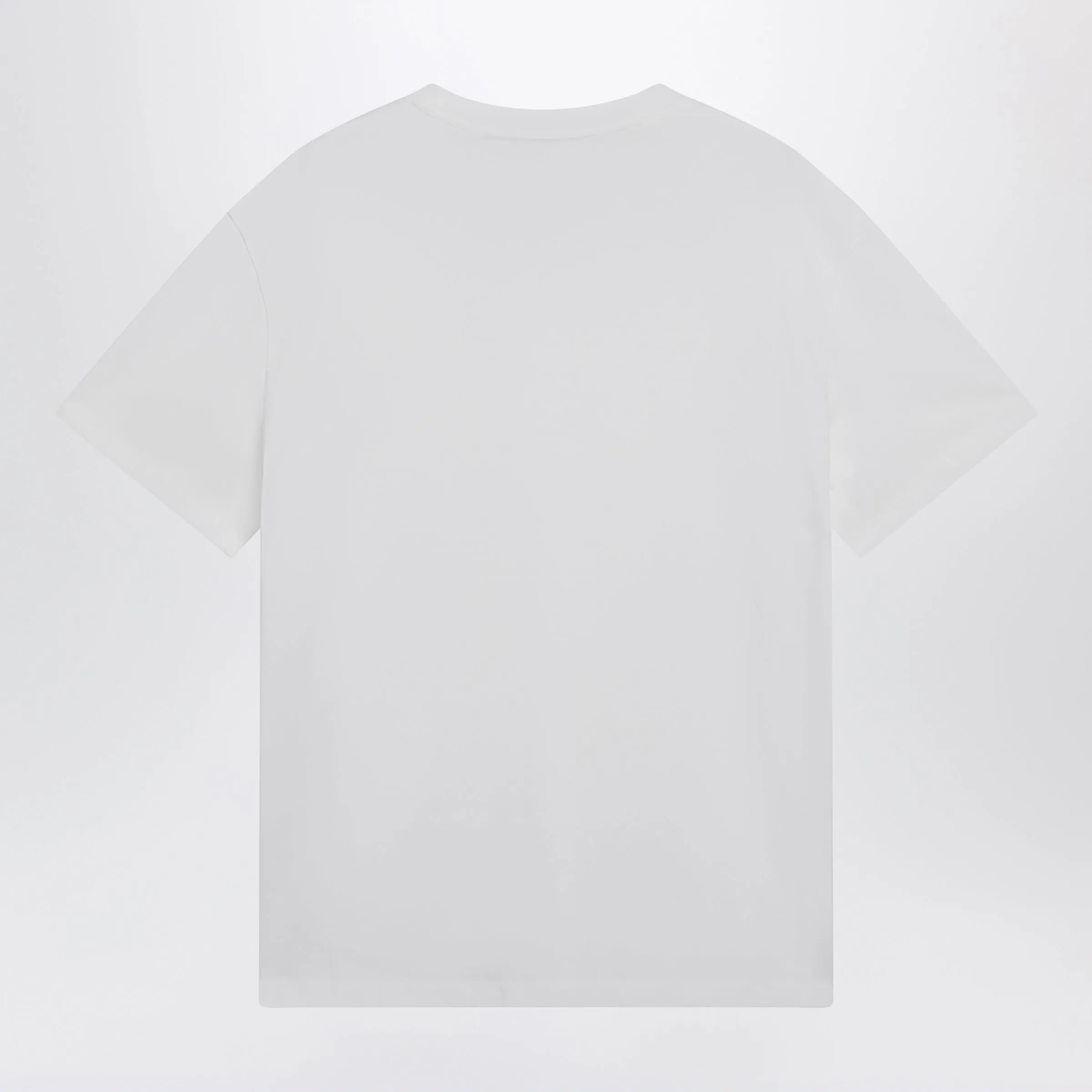 White Cotton T-Shirt With V Gold sold by Wanan Luxury product image thumbnail 2