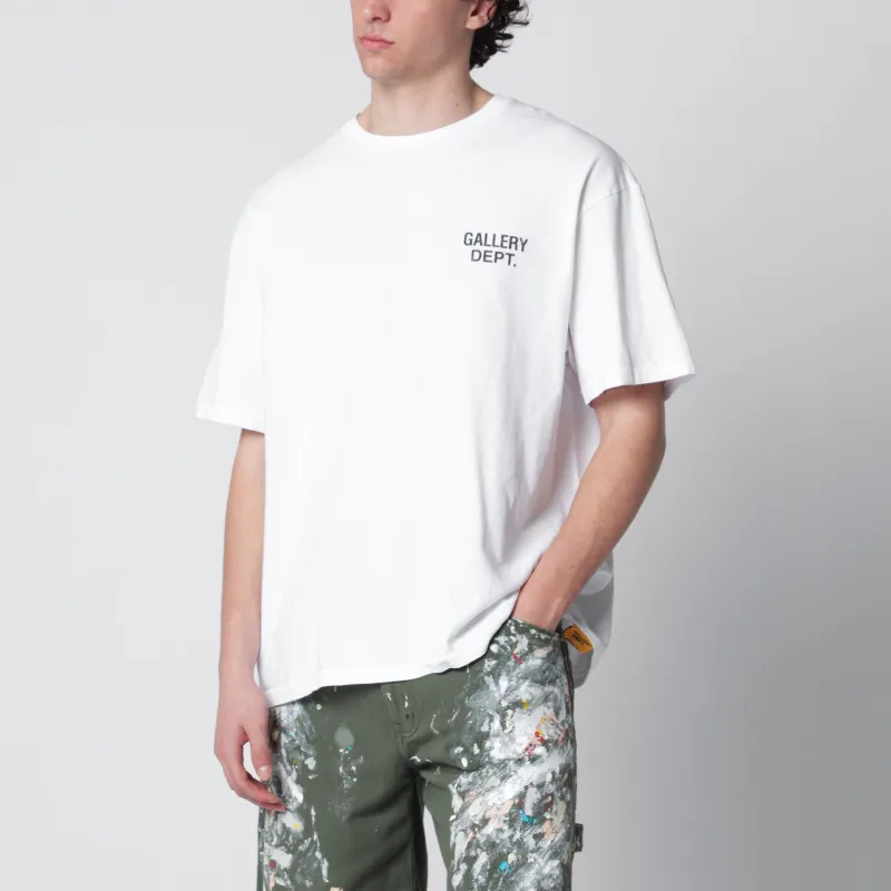 White T-Shirt With Logo Print made by Gallery Dept.