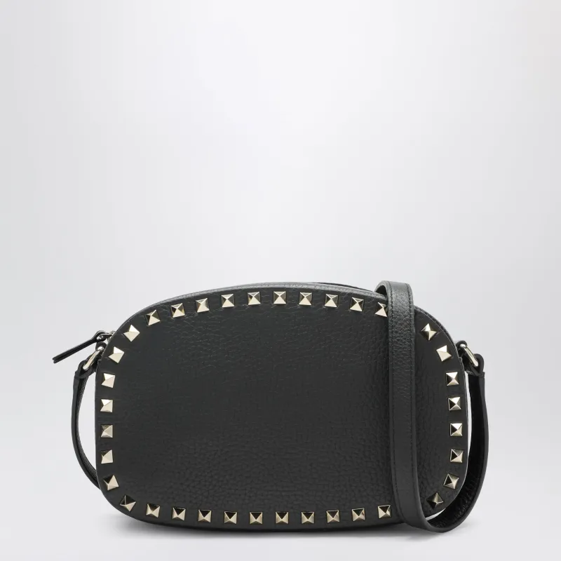 Rockstud Camera Case Crossbody Bag In Black Leather made by Valentino Garavani