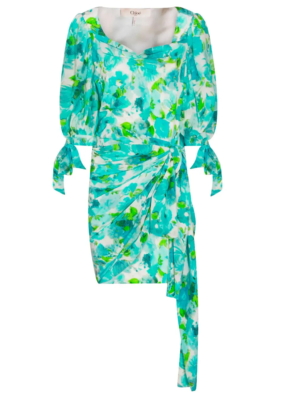 Floral Print Silk Dress sold by Wanan Luxury