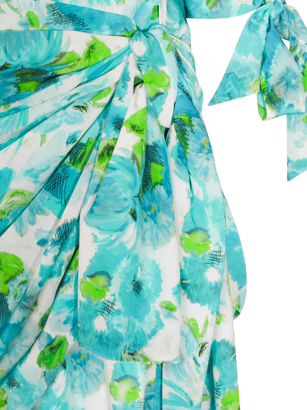 Floral Print Silk Dress sold by Wanan Luxury product image thumbnail 3