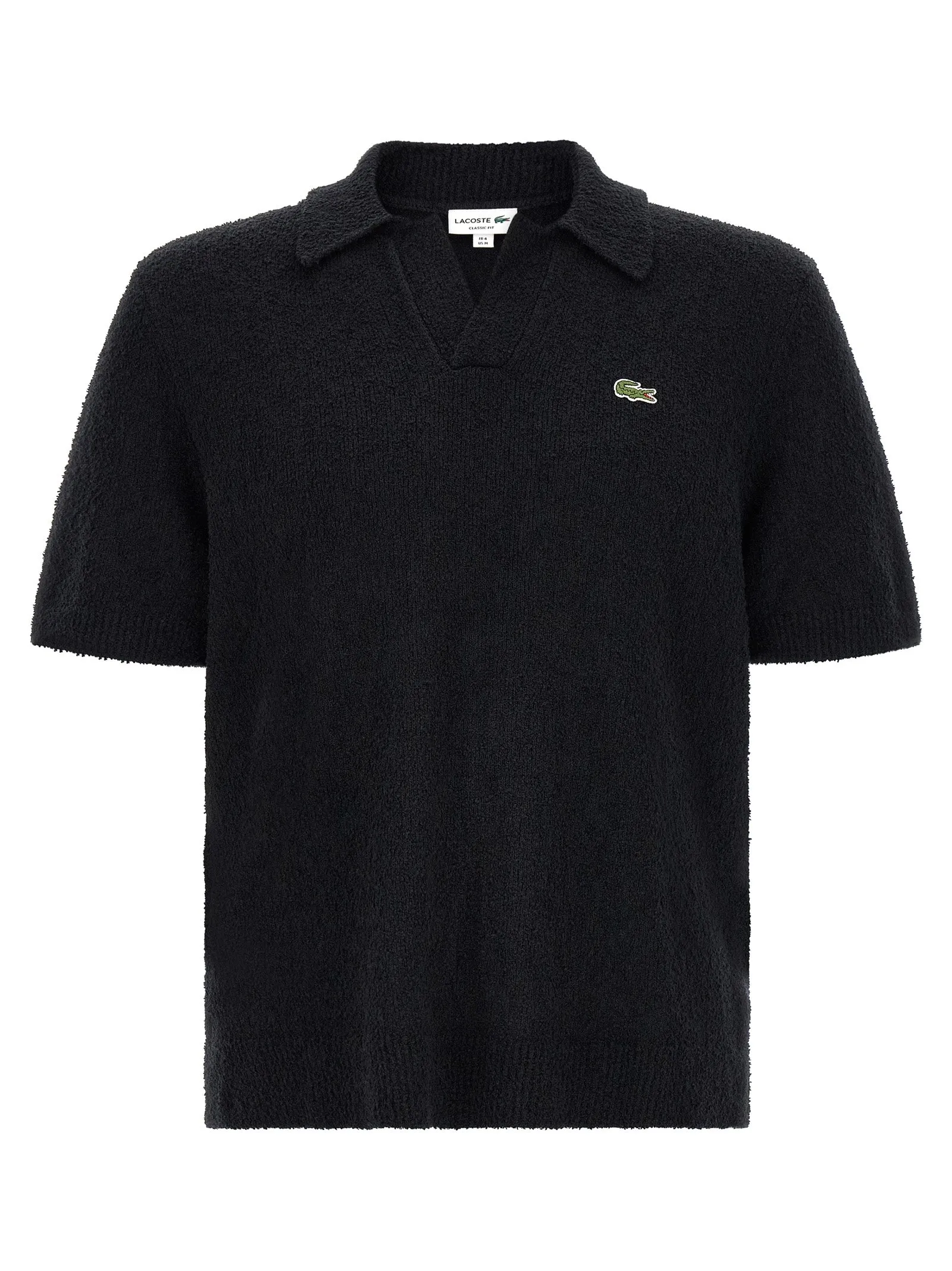 Bouclé Knitted Shirt Polo Black sold by Wanan Luxury