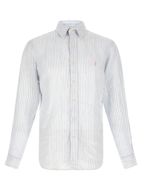 Striped Shirt Shirt And Blouse Light Blue made by Polo by Ralph Lauren