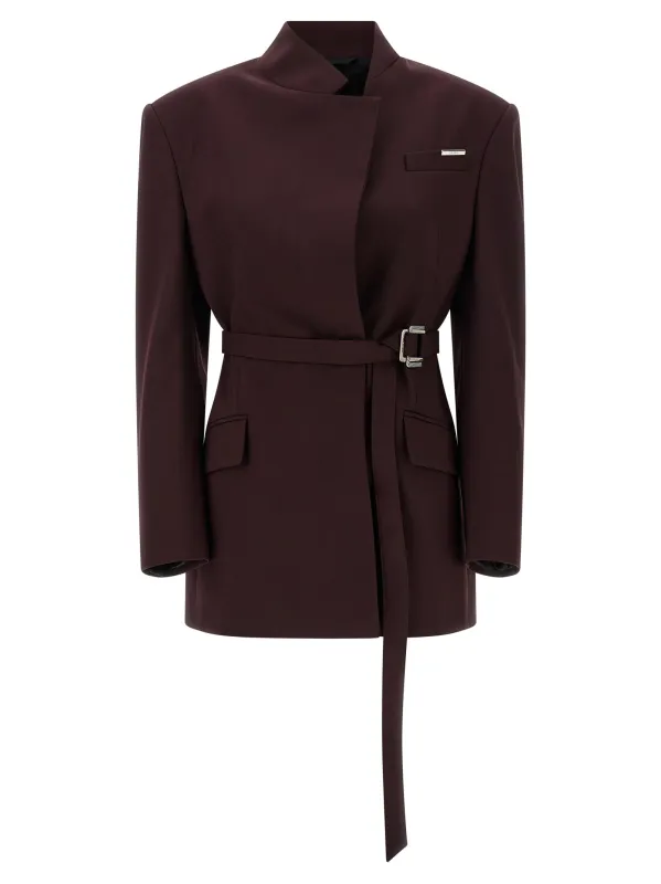 Maxi Shoulder Strap Blazer Blazers Purple made by The Attico
