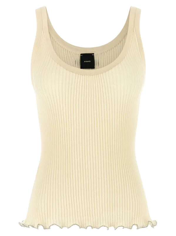 Mulinello Tops Beige made by Pinko