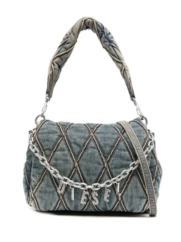 Charm-D S Denim Shoulder Bag made by Diesel