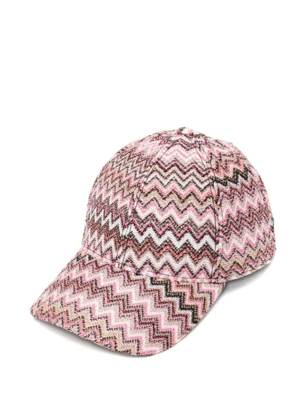 Zig Zag Print Baseball Cap made by Missoni