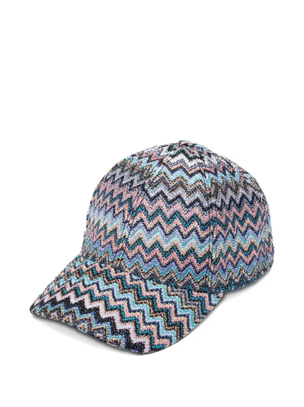 Zig Zag Print Baseball Cap made by Missoni