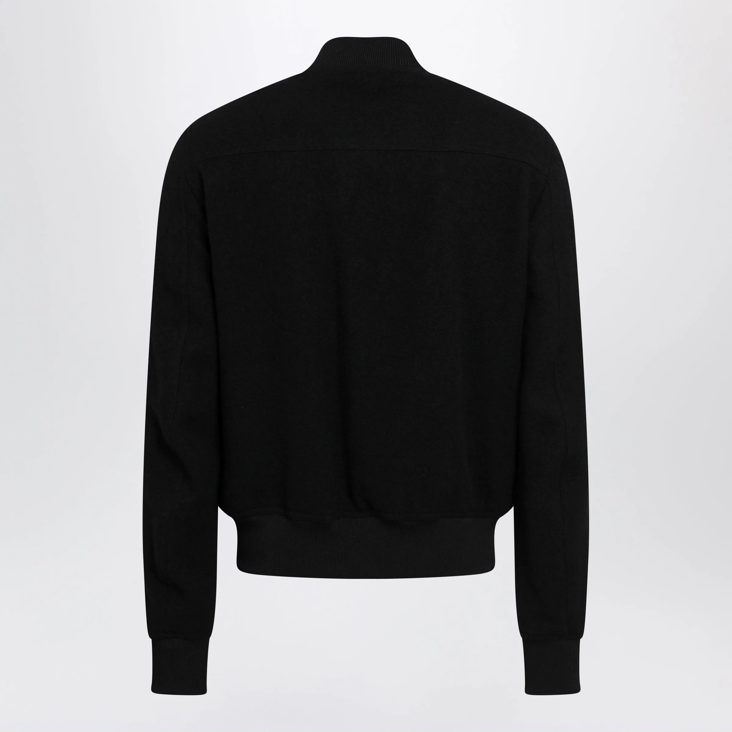 Black Virgin Wool Bomber Jacket With Zip sold by Wanan Luxury product image thumbnail 2