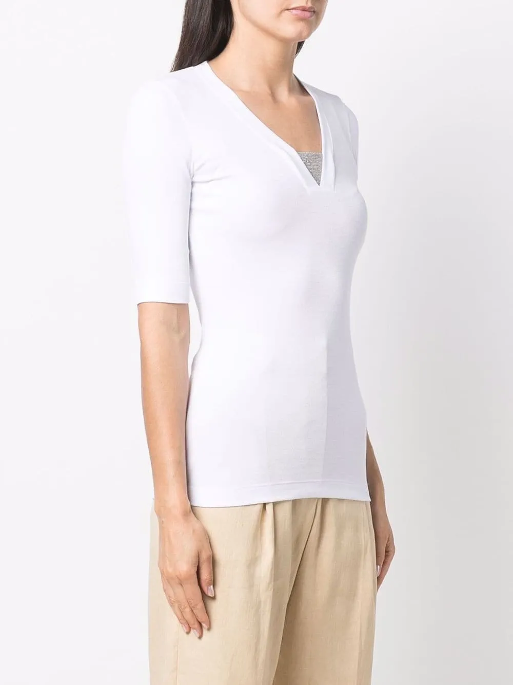 Cotton V-Necked Sweater sold by Wanan Luxury product image thumbnail 5