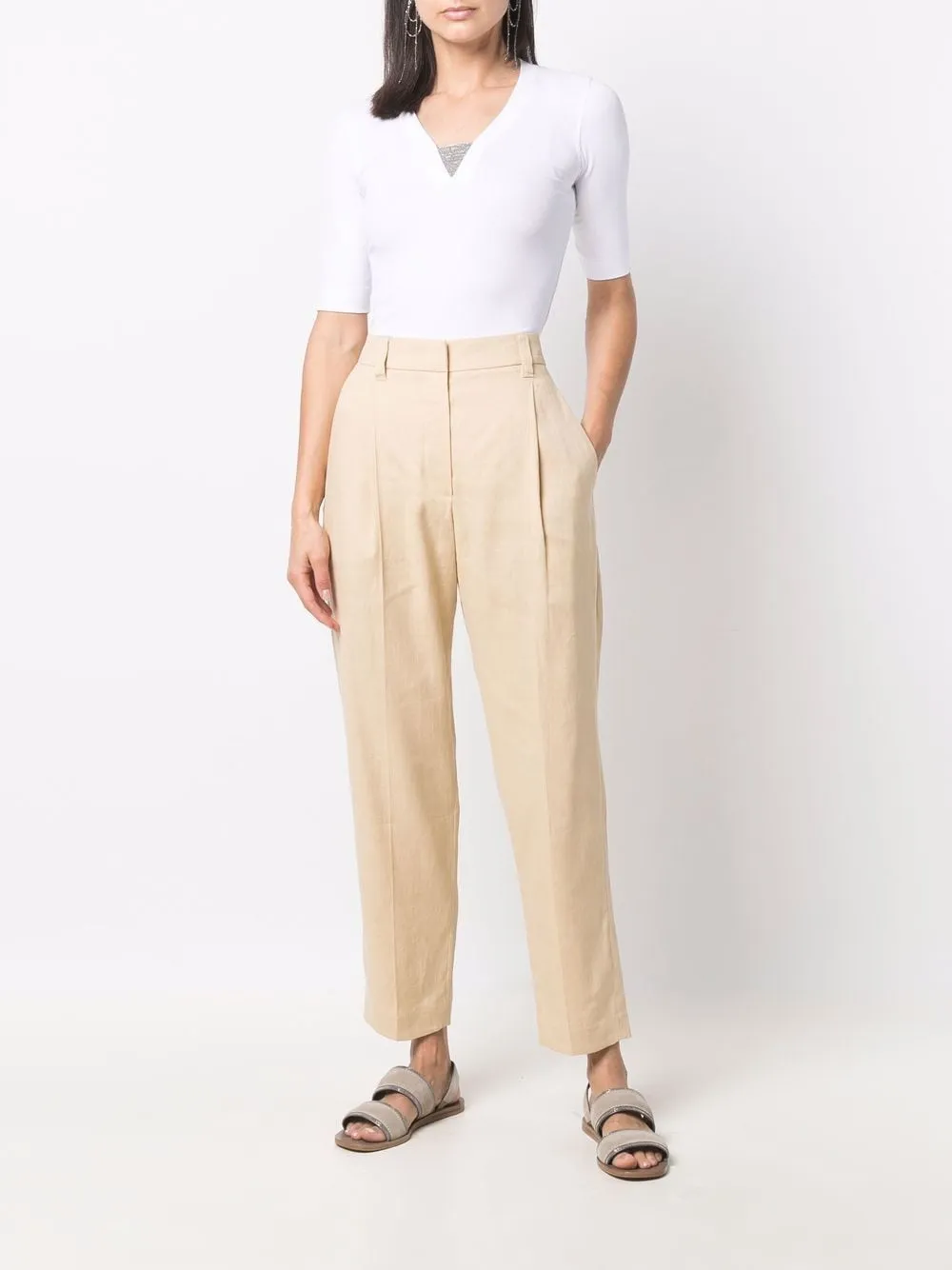 Cotton V-Necked Sweater sold by Wanan Luxury product image thumbnail 3