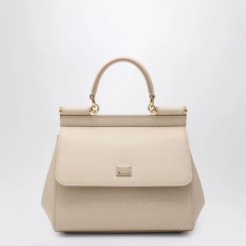 Medium Sicily Handbag In Nude Pink made by Dolce & Gabanna