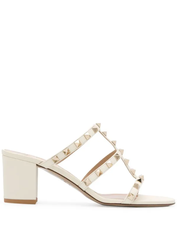 Rockstud Leather Sandals made by Valentino Garavani