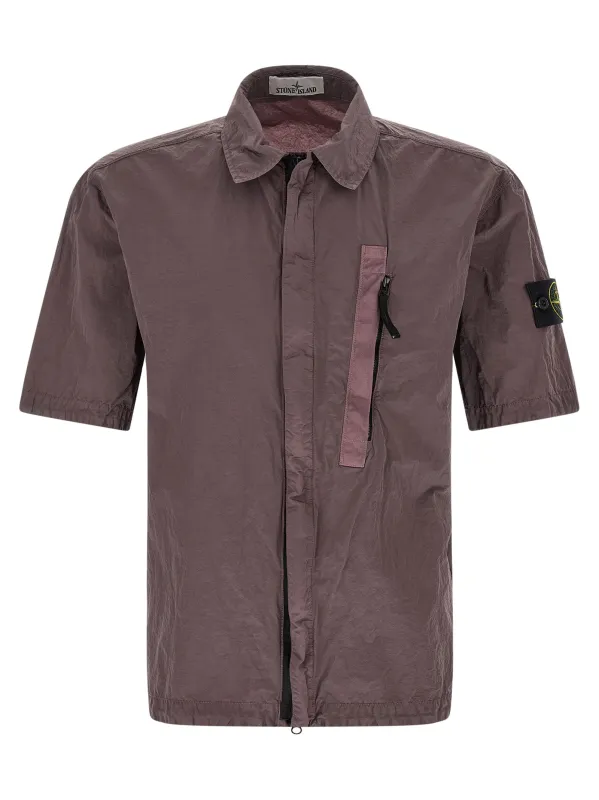 Overshirt Nylon Metal Shirt And Blouse Purple made by Stone Island