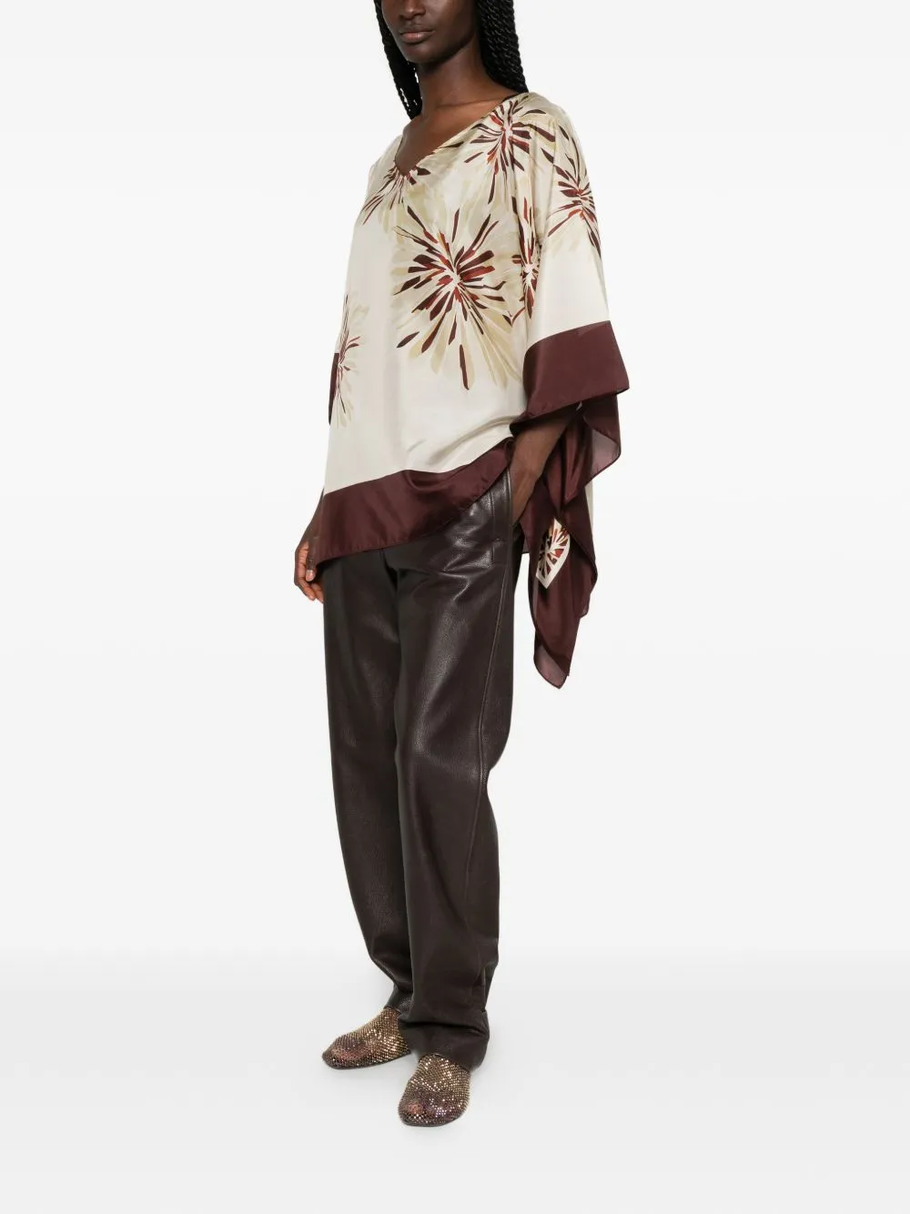 Printed Silk Blouse sold by Wanan Luxury product image thumbnail 3