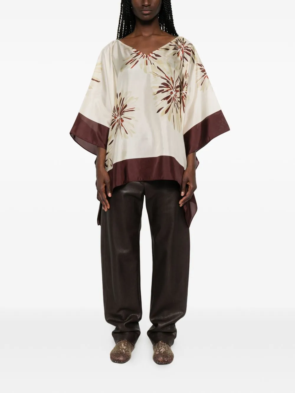 Printed Silk Blouse sold by Wanan Luxury product image thumbnail 2