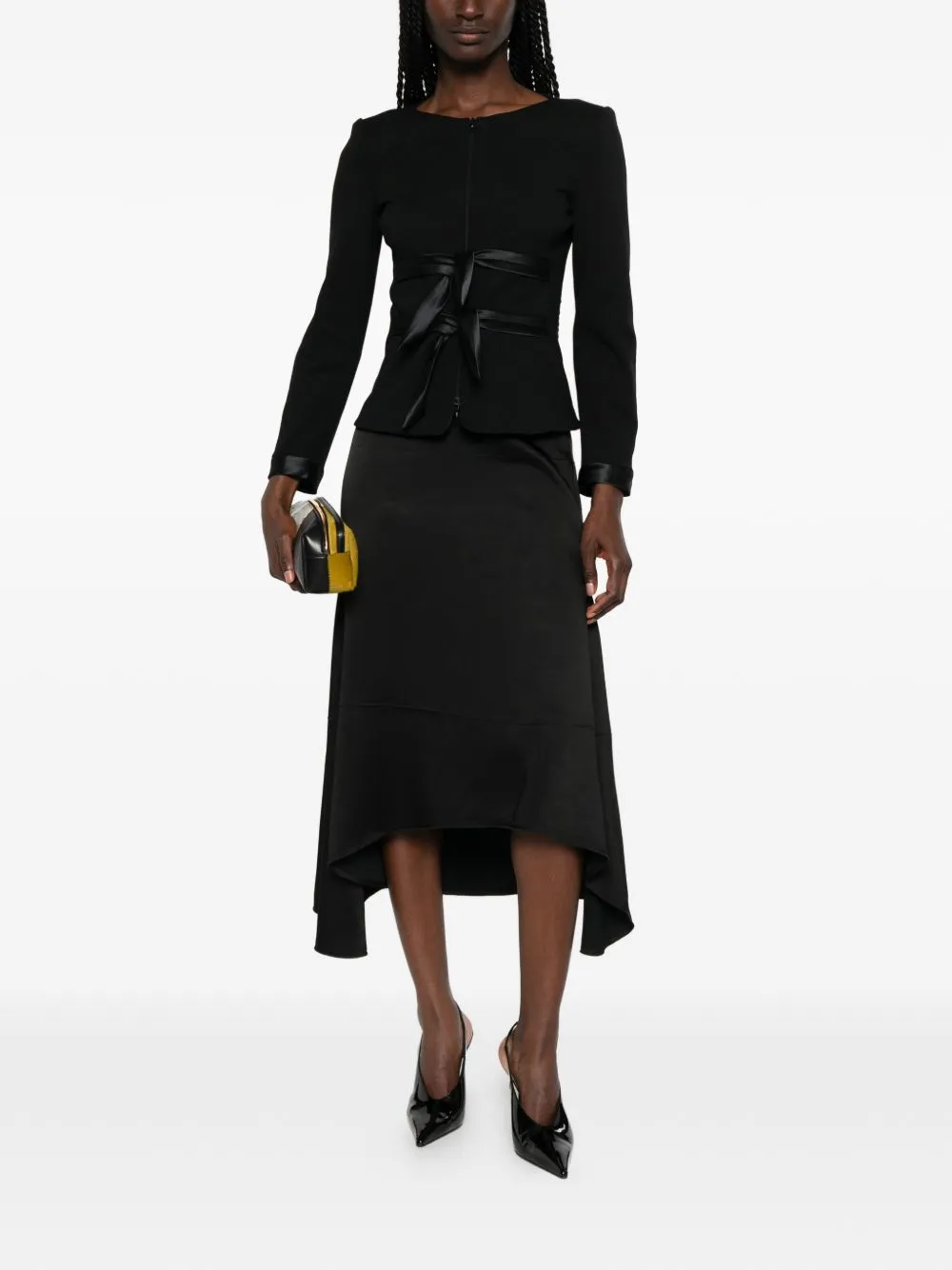 Bow-Detail Collarless Jacket sold by Wanan Luxury product image thumbnail 5