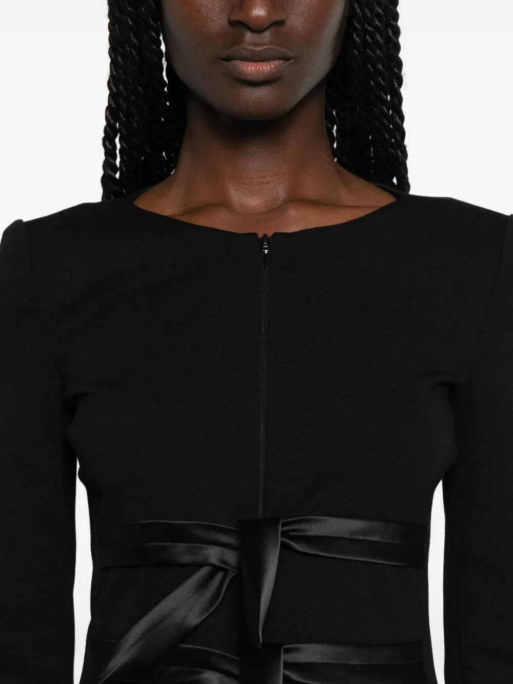 Bow-Detail Collarless Jacket sold by Wanan Luxury product image thumbnail 2