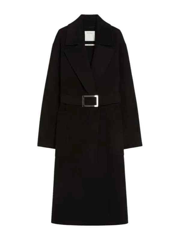 Cappotto A Vestaglia In Pura Lana - Nero made by Sportmax